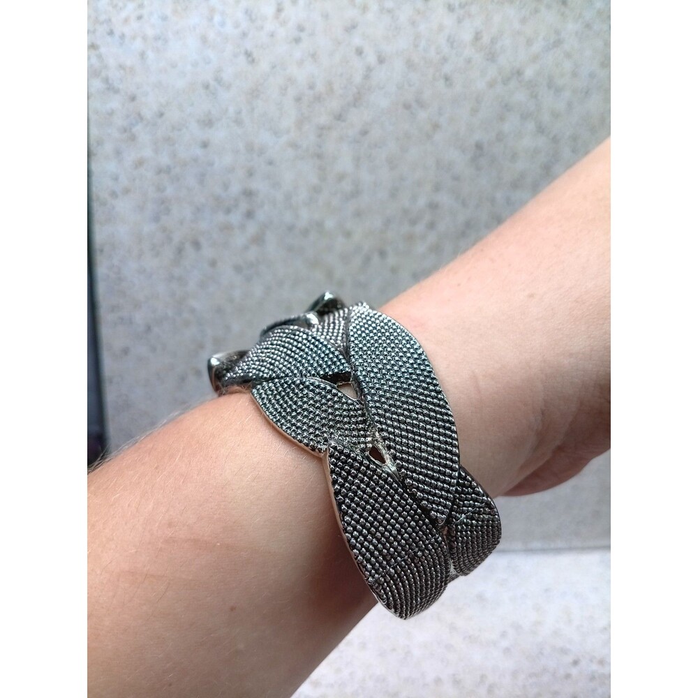 Women's Silver Hinged Cuff Bracelet - image 4